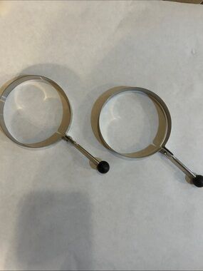 Stainless Steel Egg Rings Set with Black Knob Handles